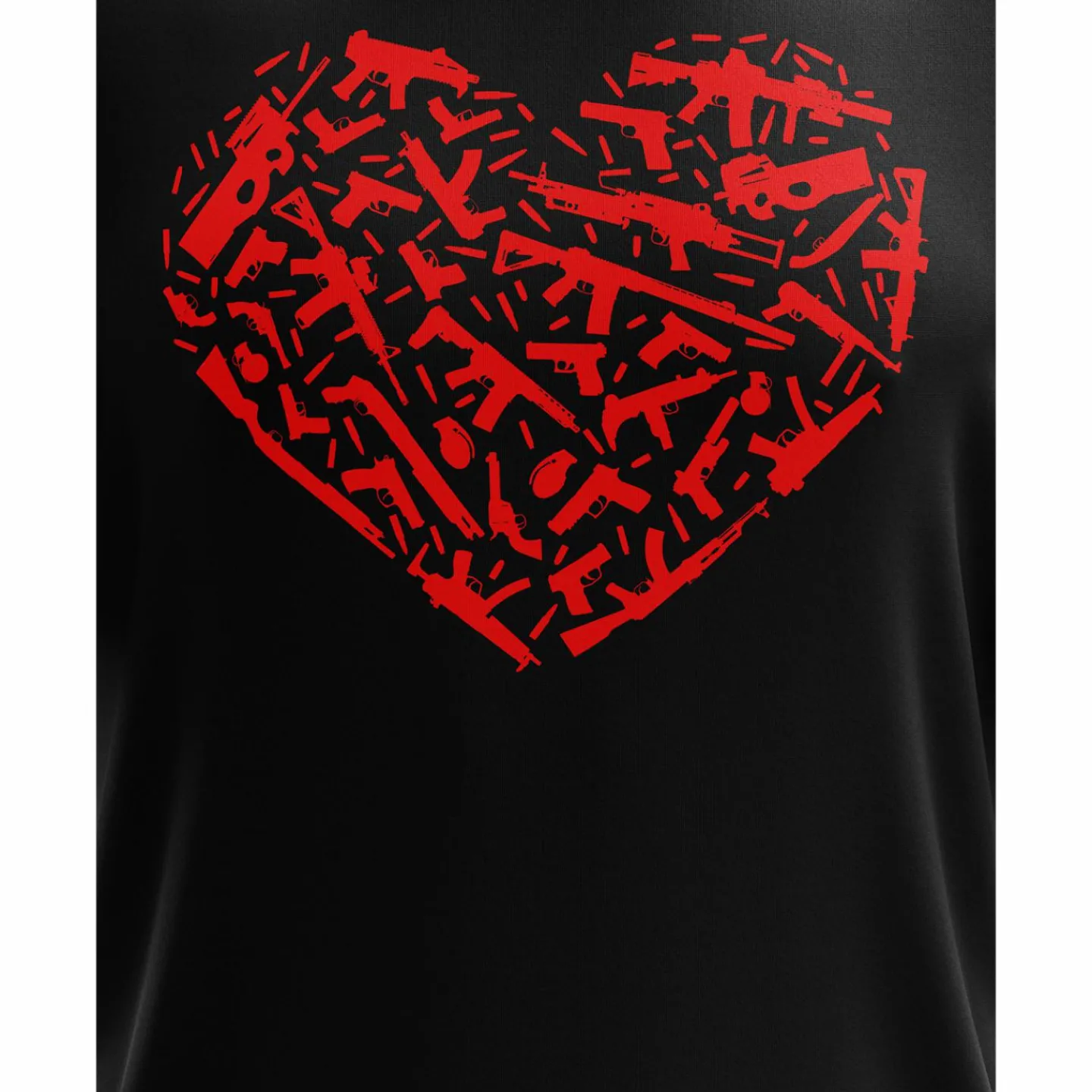 We The People Holsters Gun Heart Short Sleeve Shirt Black