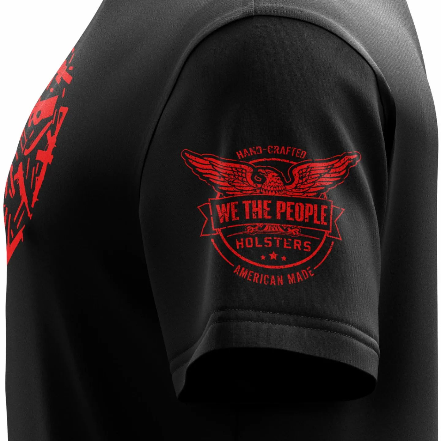We The People Holsters Gun Heart Short Sleeve Shirt Black