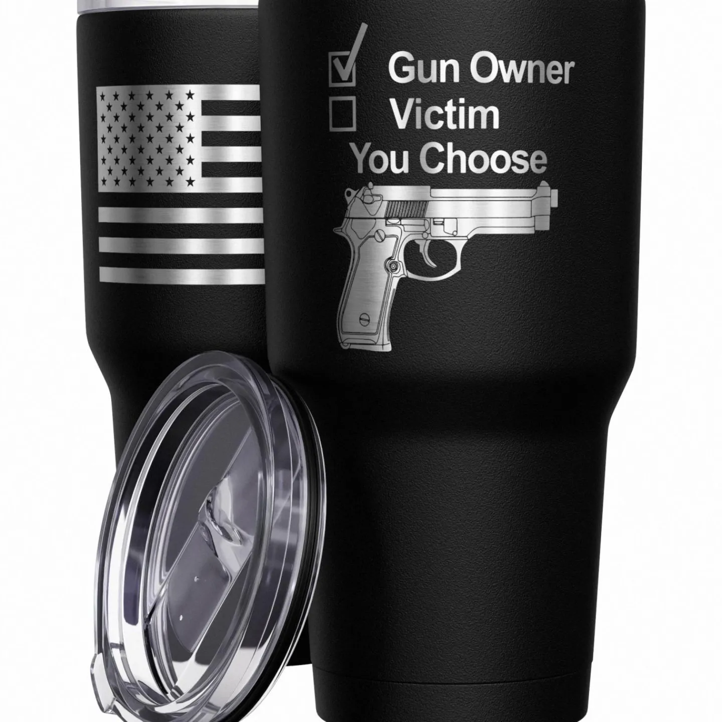 We The People Holsters Gun Owner or Victim? You Choose Stainless Steel Tumbler Discount