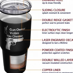 We The People Holsters Gun Owner or Victim? You Choose Stainless Steel Tumbler Discount