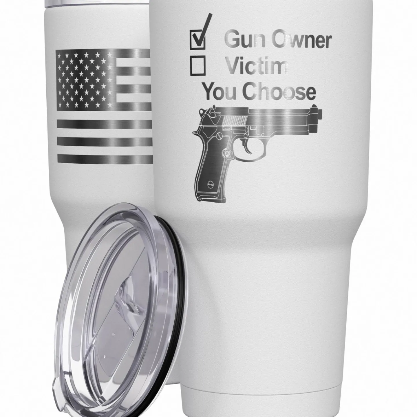 We The People Holsters Gun Owner or Victim? You Choose Stainless Steel Tumbler Discount