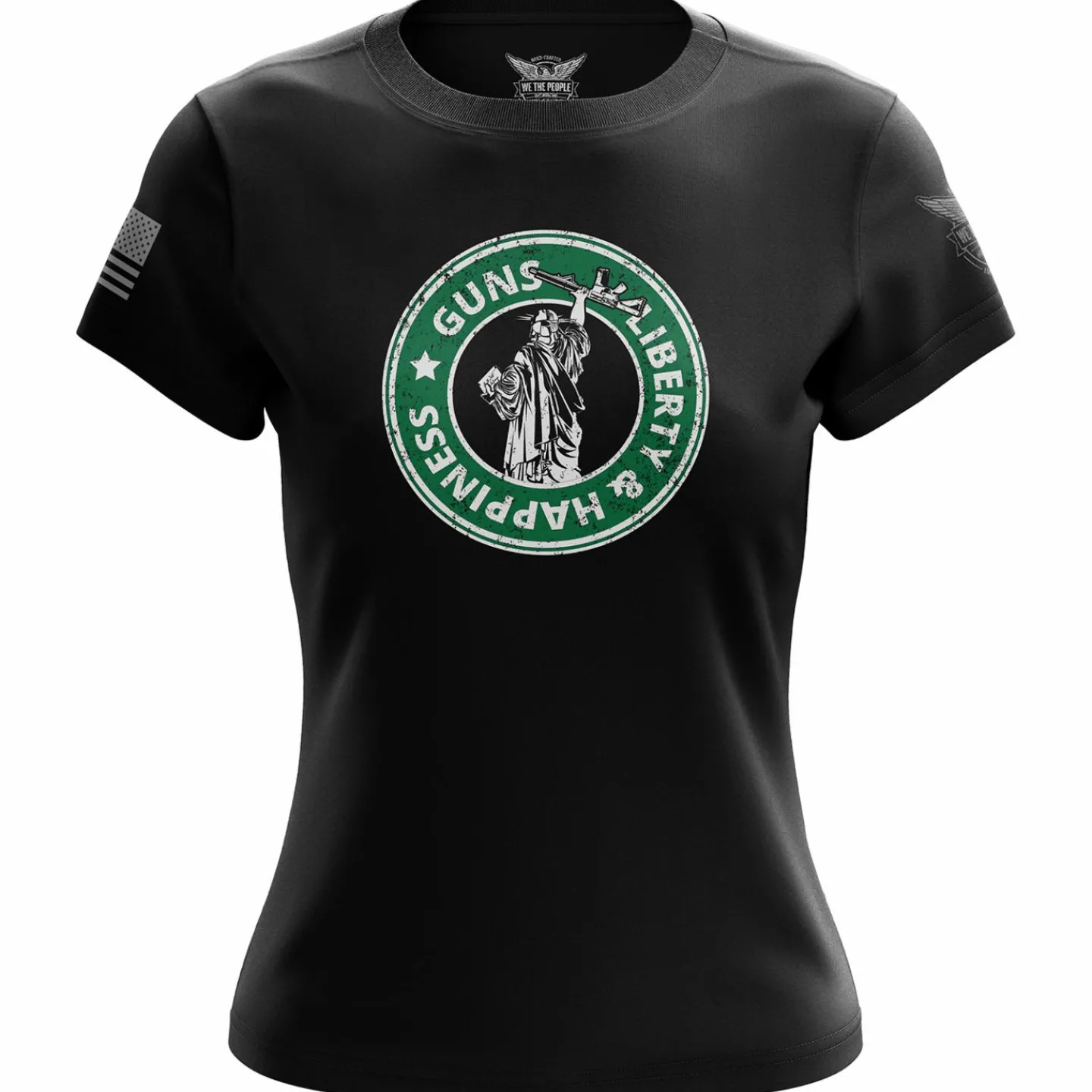 We The People Holsters Guns - Liberty and Happiness Women's Short Sleeve Shirt Outlet