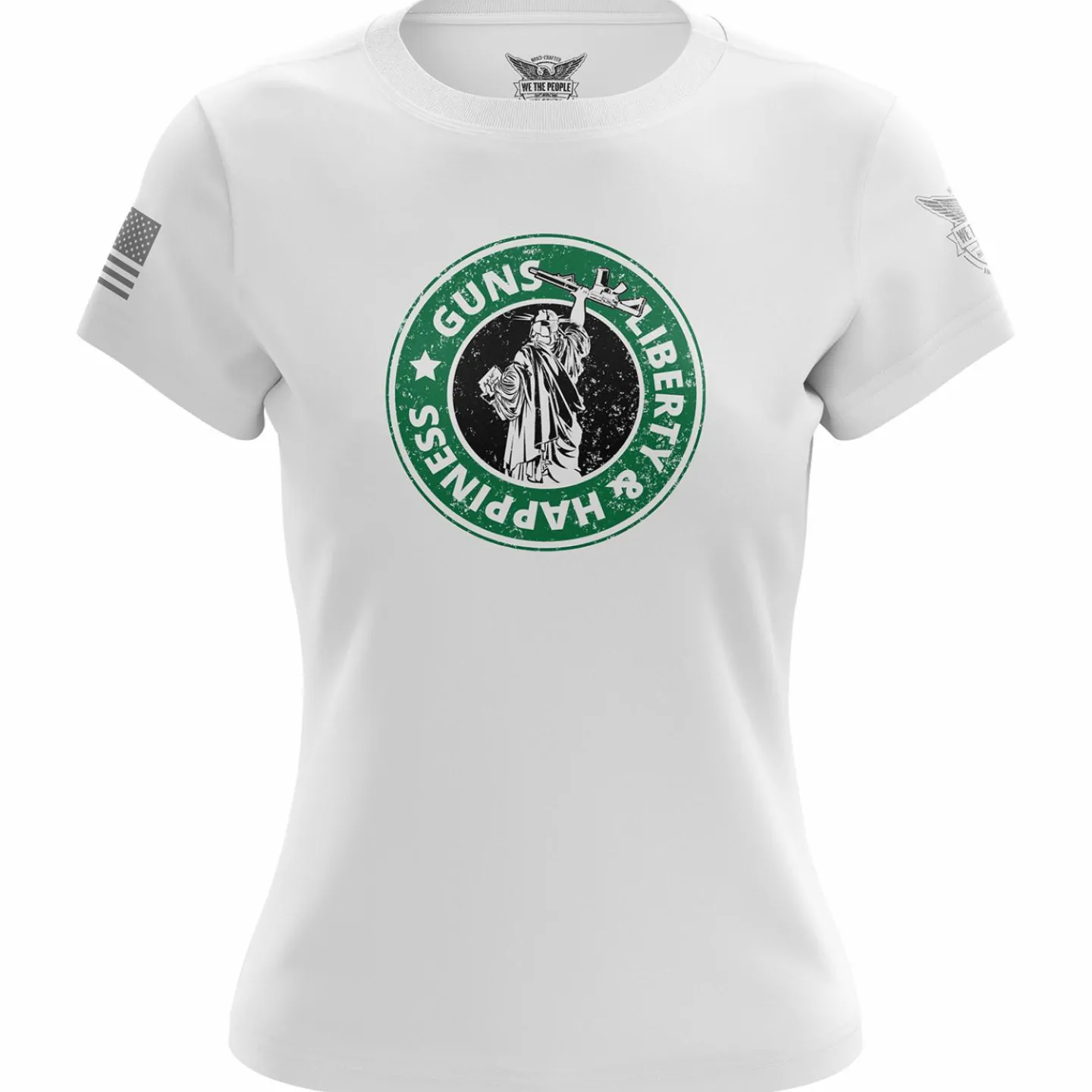 We The People Holsters Guns - Liberty and Happiness Women's Short Sleeve Shirt Outlet