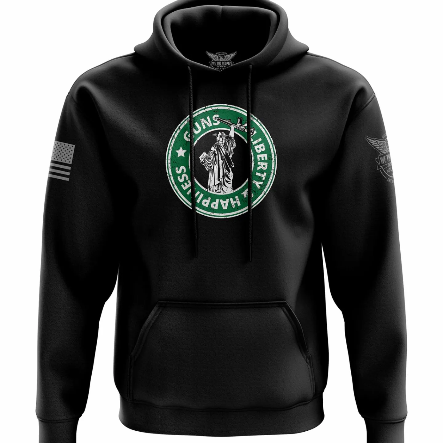 We The People Holsters Guns - Liberty and Happiness Hoodie Black Sale
