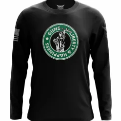 We The People Holsters Guns - Liberty and Happiness Long Sleeve Shirt Black Discount