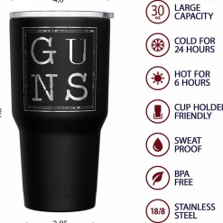 We The People Holsters G-U-N-S Stainless Steel Tumbler New