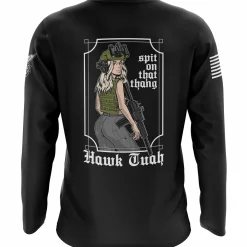 We The People Holsters Hawk Tuah Long Sleeve Shirt Black