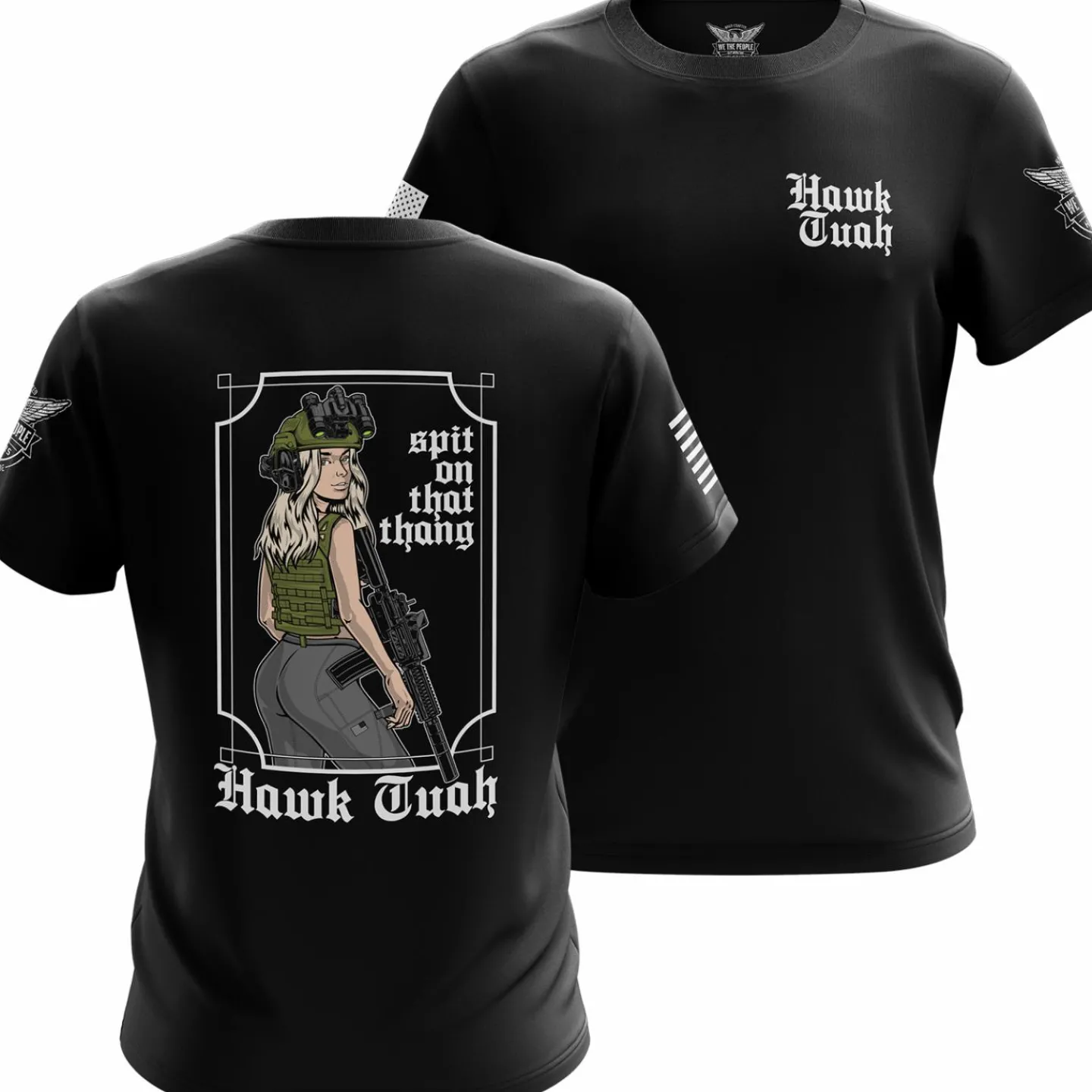 We The People Holsters Hawk Tuah Short Sleeve Shirt Black Outlet