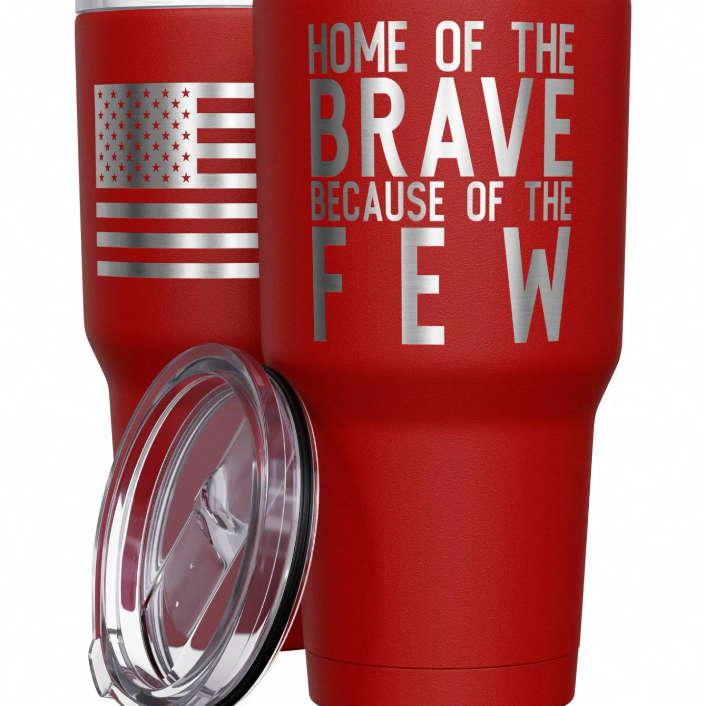 We The People Holsters Home of the Brave + American Flag Stainless Steel Tumbler Hot