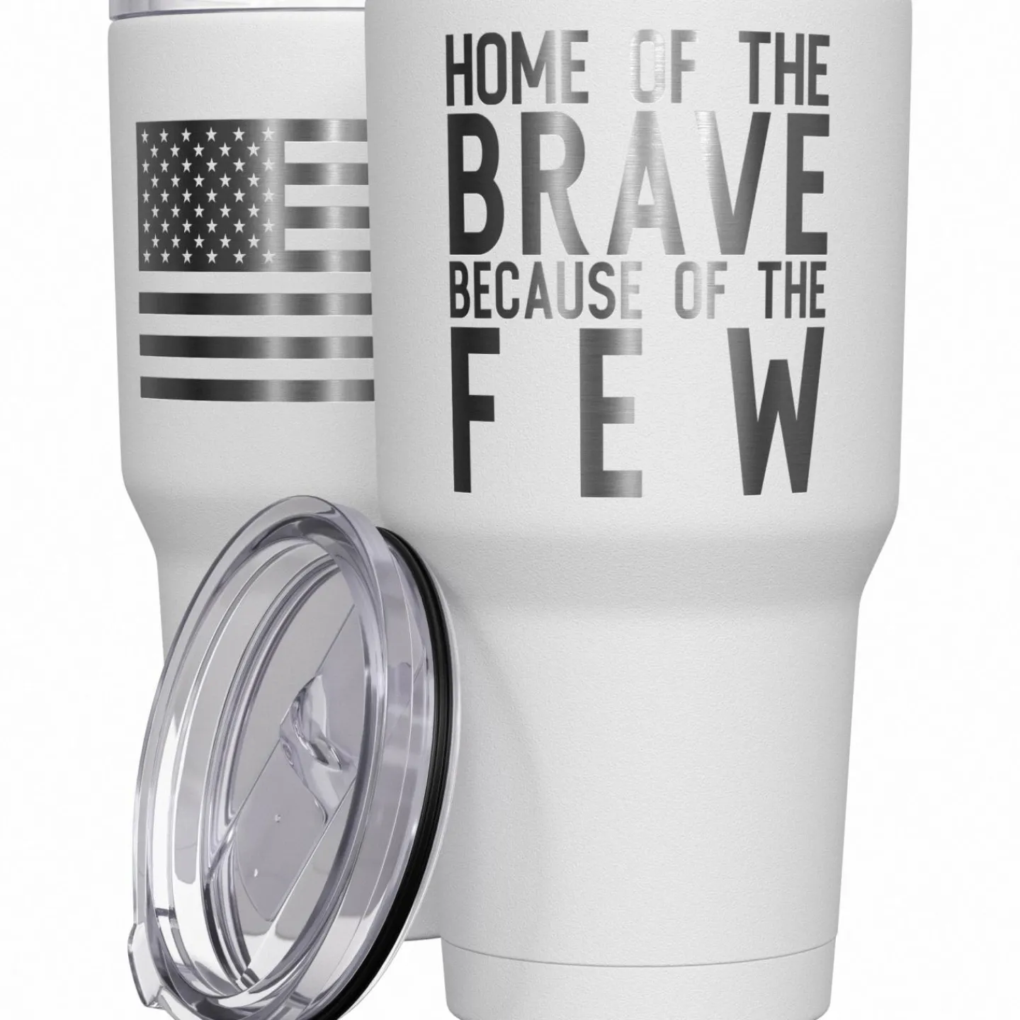 We The People Holsters Home of the Brave + American Flag Stainless Steel Tumbler Hot