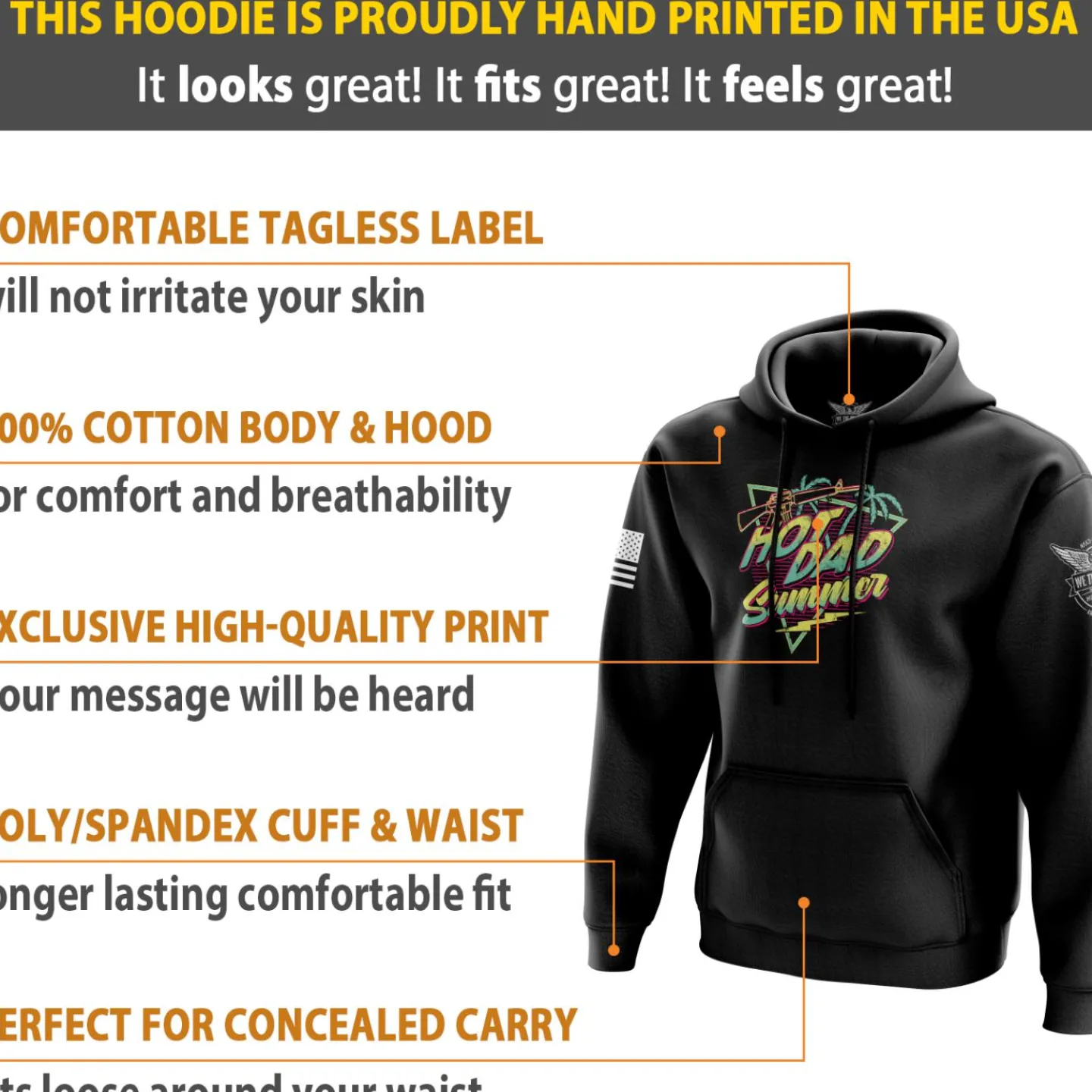 We The People Holsters Hot Dad Summer Hoodie Black Online