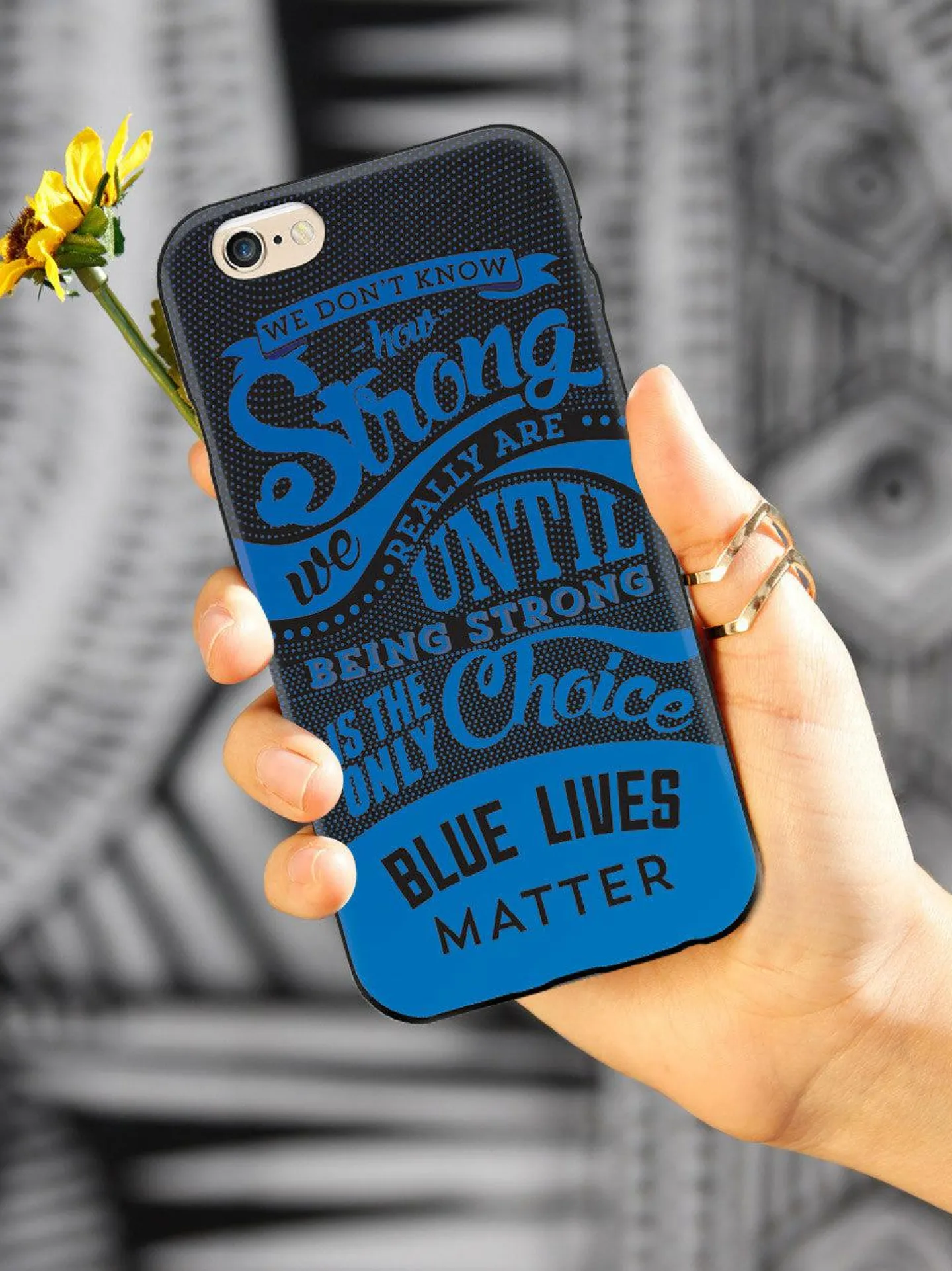 We The People Holsters How Strong - Blue Lives Matter - Black Case Hot