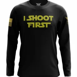 We The People Holsters I Shoot First Long Sleeve Shirt Black New