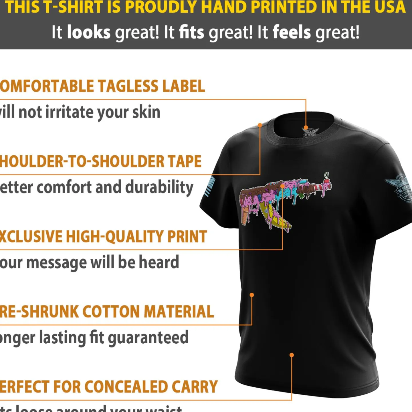 We The People Holsters Ice Cream AK Short Sleeve Shirt Discount