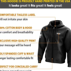 We The People Holsters Ice Cream AK Zip Up Hoodie Black Best