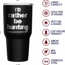 We The People Holsters Id Rather Be Hunting + American Flag Stainless Steel Tumbler Sale