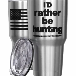 We The People Holsters Id Rather Be Hunting + American Flag Stainless Steel Tumbler Sale