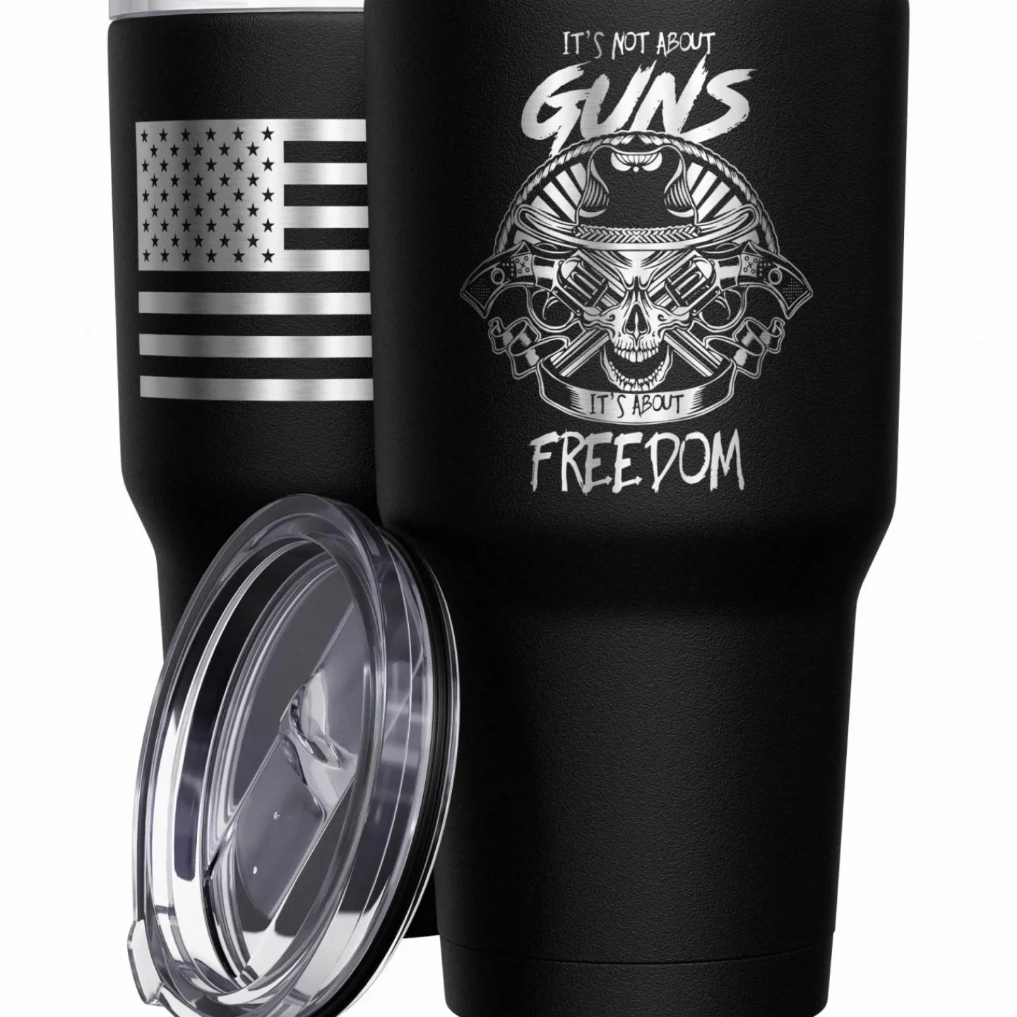 We The People Holsters It's Not About Guns, It's About Freedom Stainless Steel Tumbler New