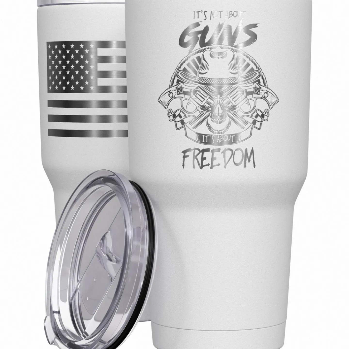 We The People Holsters It's Not About Guns, It's About Freedom Stainless Steel Tumbler New