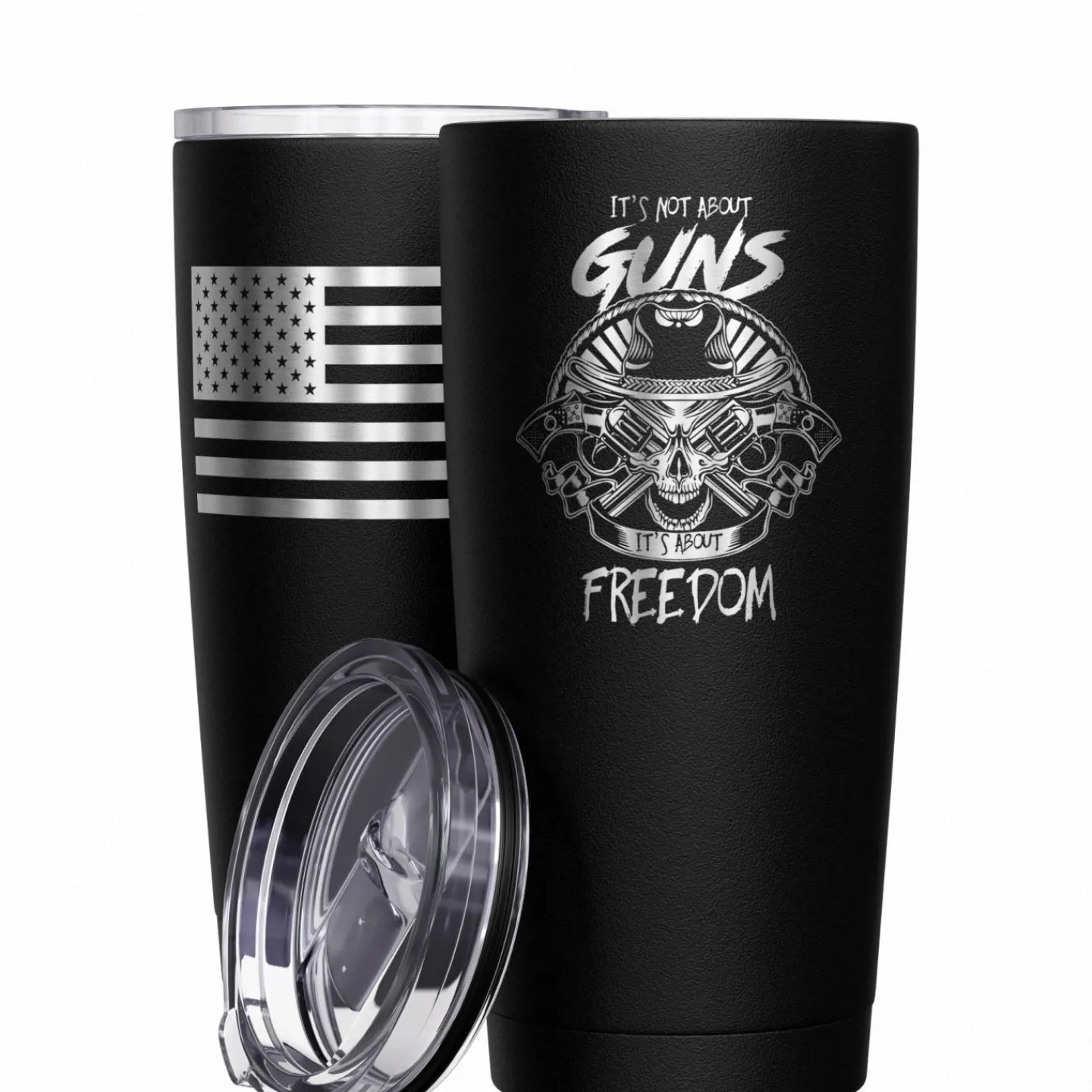 We The People Holsters It's Not About Guns, It's About Freedom Stainless Steel Tumbler New