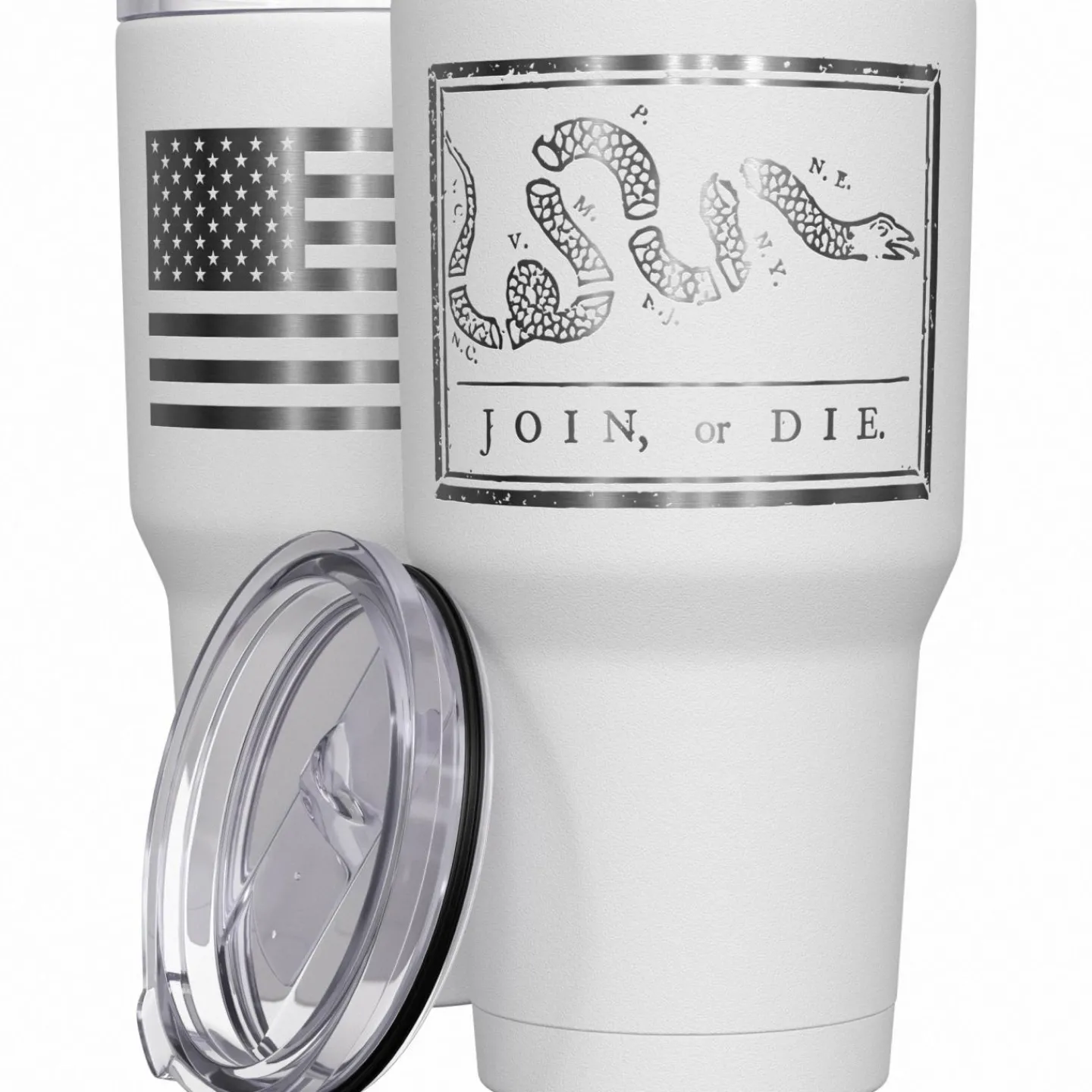 We The People Holsters Join or Die + American Flag Stainless Steel Tumbler New