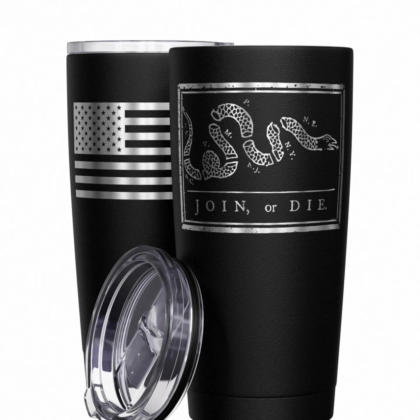 We The People Holsters Join or Die + American Flag Stainless Steel Tumbler New