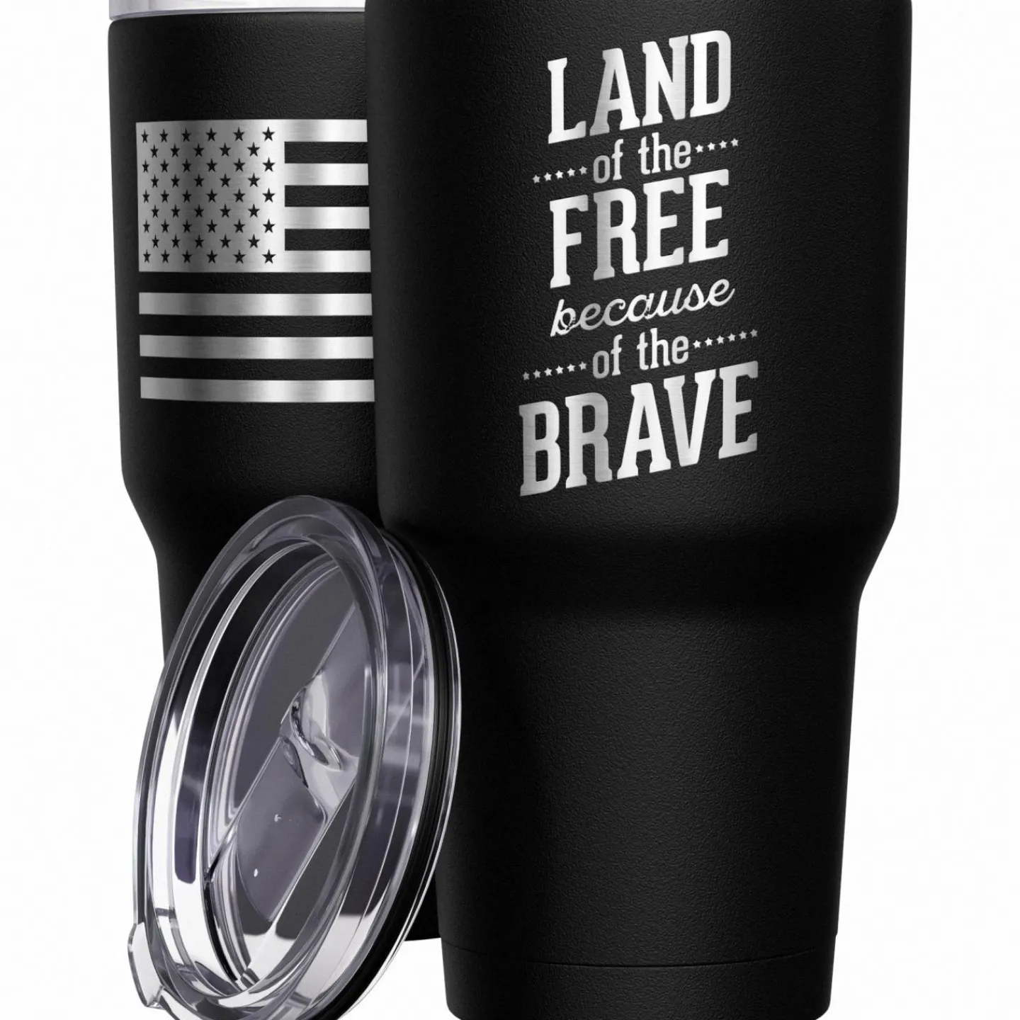 We The People Holsters Land Of The Free Because Of The Brave Stainless Steel Tumbler