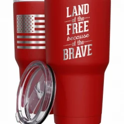 We The People Holsters Land Of The Free Because Of The Brave Stainless Steel Tumbler
