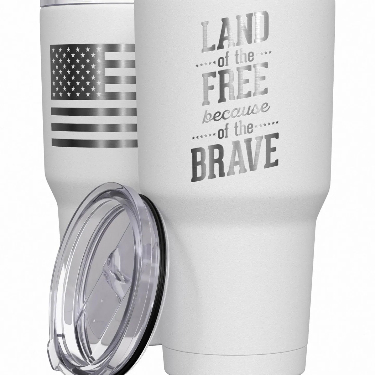 We The People Holsters Land Of The Free Because Of The Brave Stainless Steel Tumbler