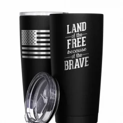 We The People Holsters Land Of The Free Because Of The Brave Stainless Steel Tumbler