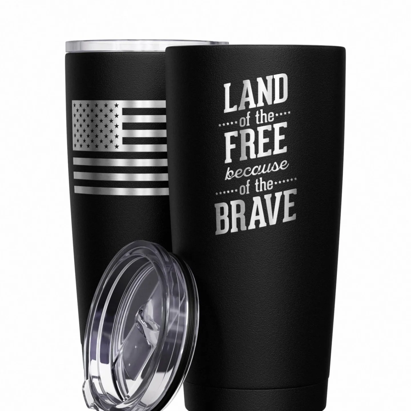 We The People Holsters Land Of The Free Because Of The Brave Stainless Steel Tumbler