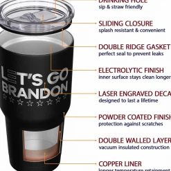 We The People Holsters Let's Go Brandon Stainless Steel Tumbler New