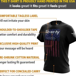 We The People Holsters Liberty Flag Short Sleeve Shirt Black Outlet