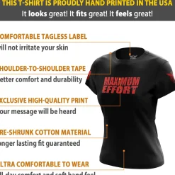 We The People Holsters Maximum Effort Women's Short Sleeve Shirt Black Hot