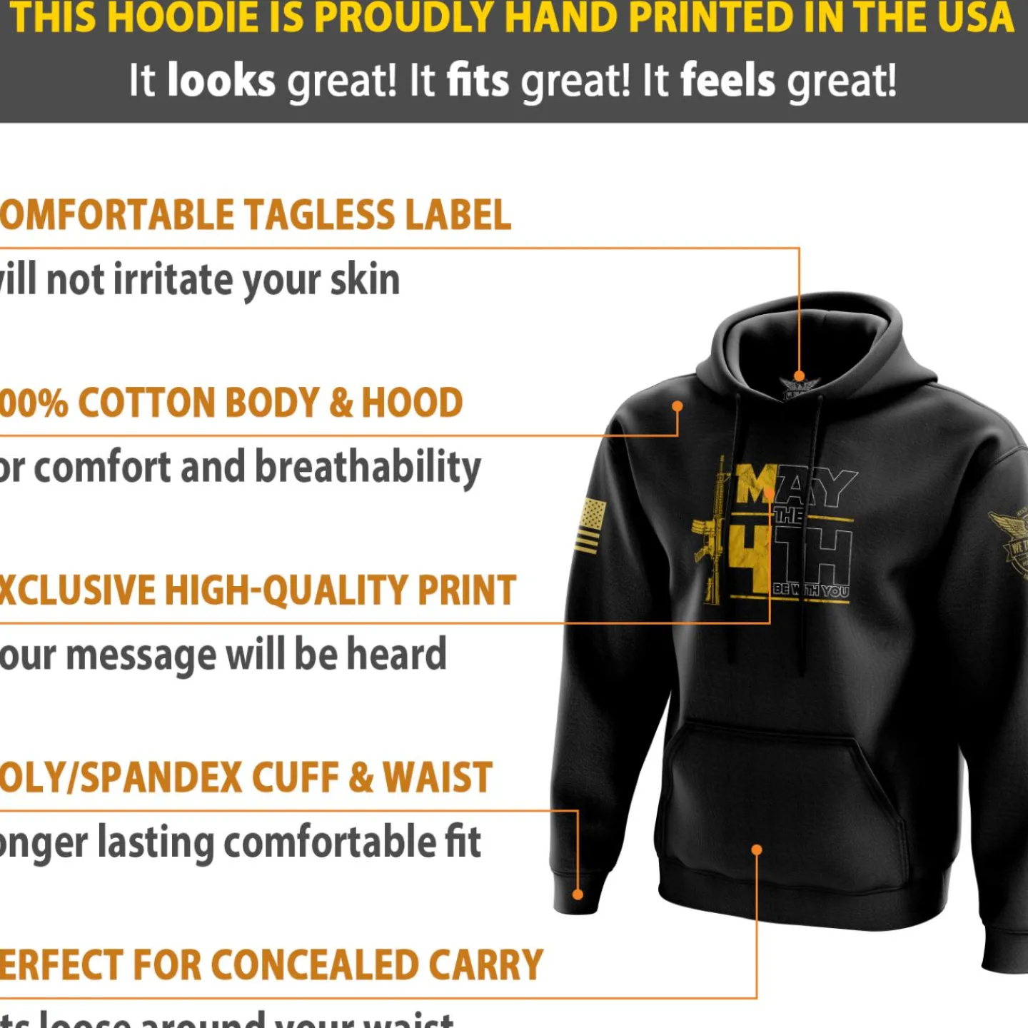 We The People Holsters May the 4th Hoodie Black Outlet