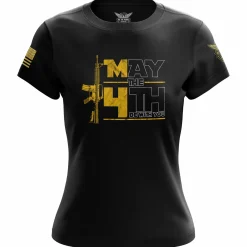 We The People Holsters May the 4th Women's Short Sleeve Shirt Black Clearance