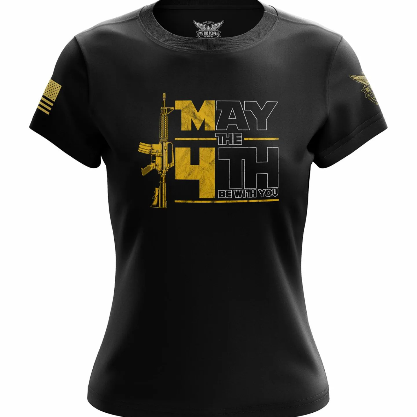 We The People Holsters May the 4th Women's Short Sleeve Shirt Black Clearance
