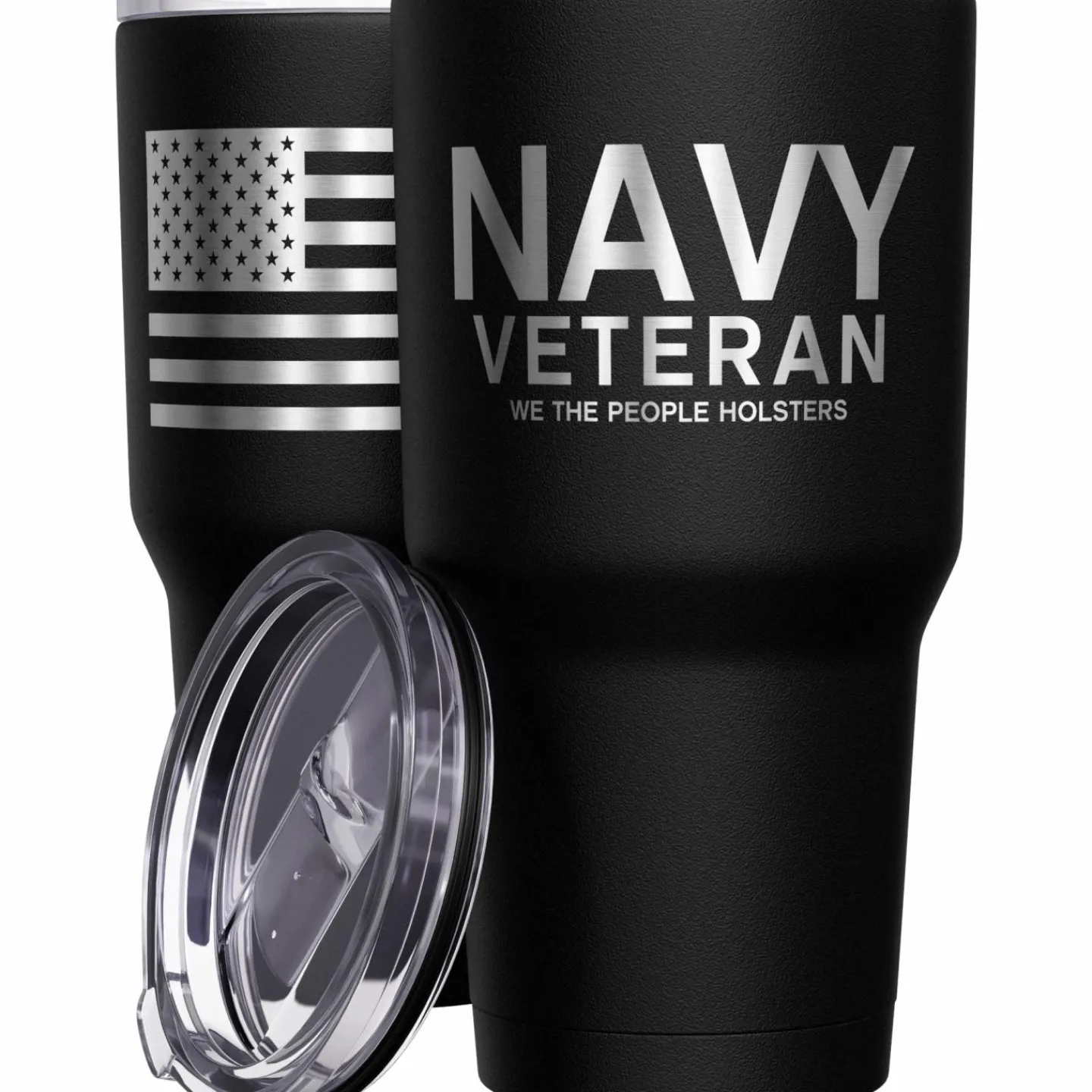 We The People Holsters Navy Vet + American Flag Stainless Steel Tumbler Best