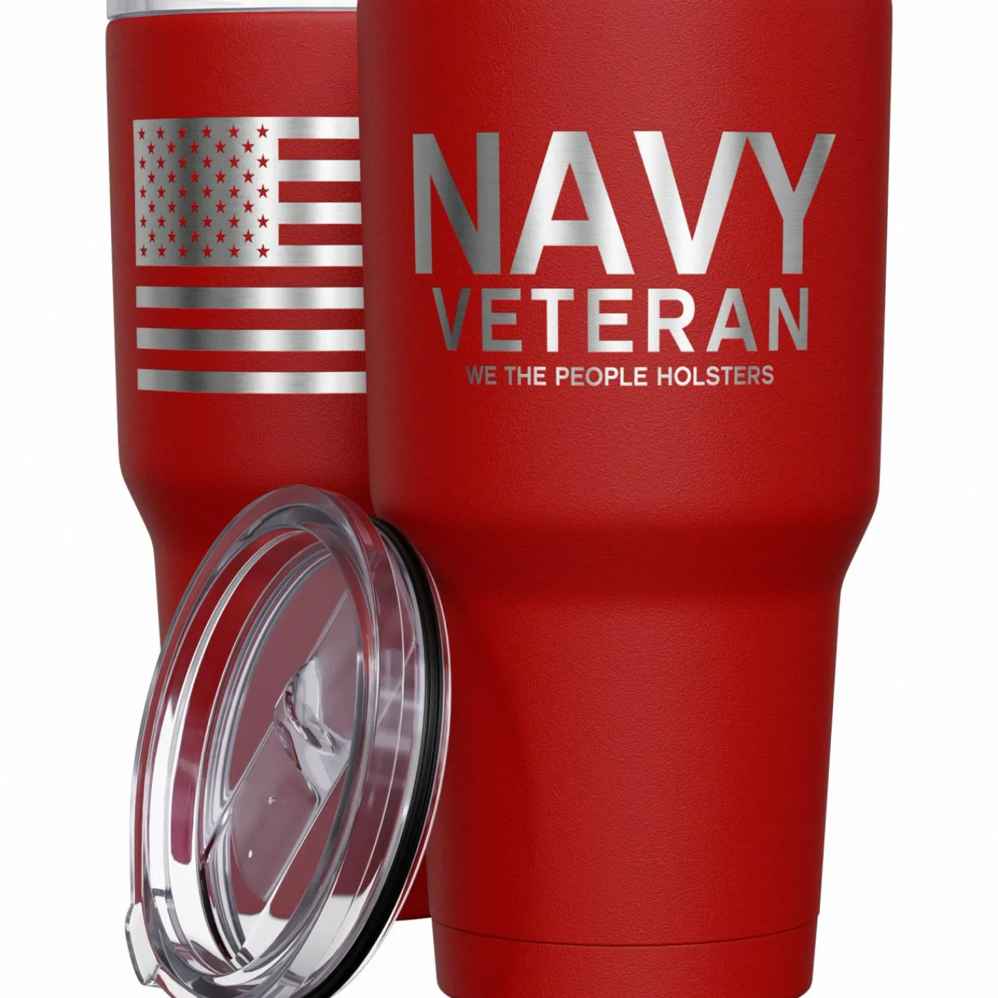 We The People Holsters Navy Vet + American Flag Stainless Steel Tumbler Best