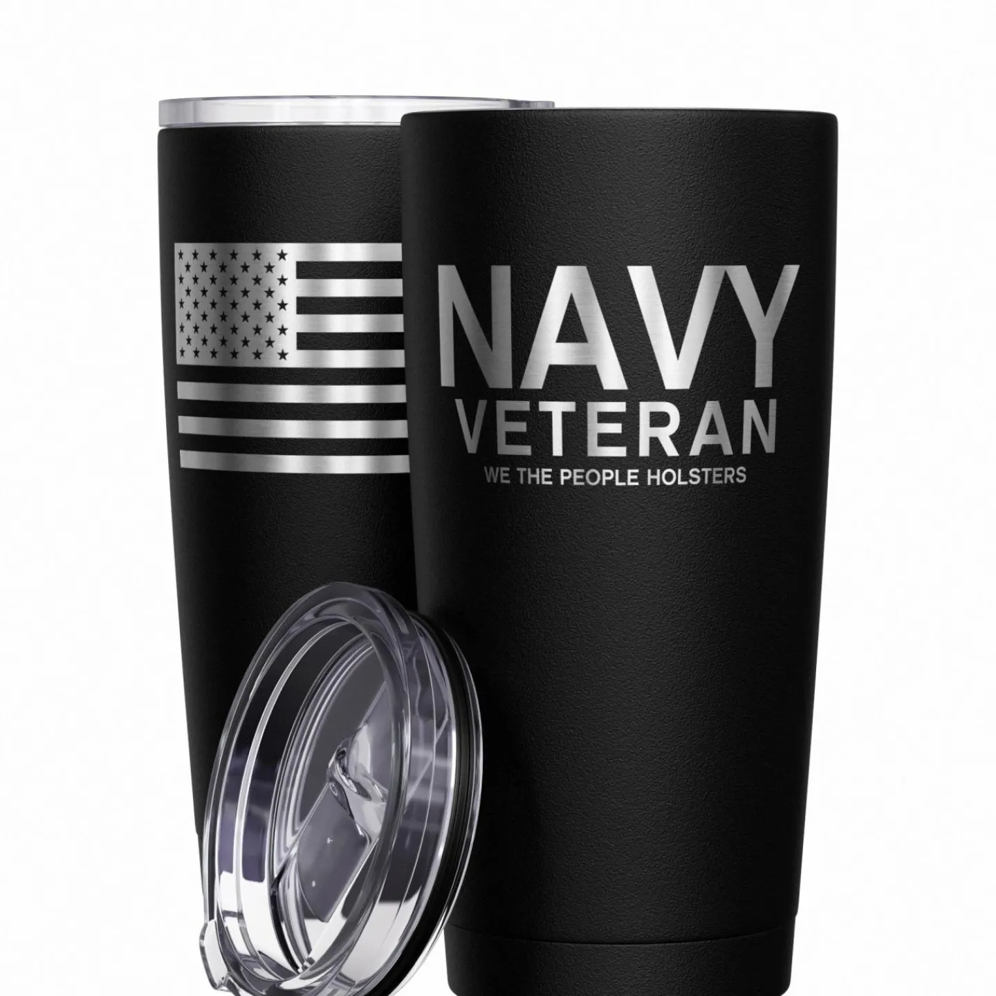 We The People Holsters Navy Vet + American Flag Stainless Steel Tumbler Best