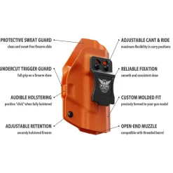 We The People Holsters Orange Custom Printed Holster - IWB Kydex Holster Outlet