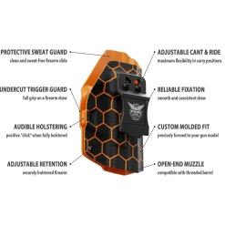 We The People Holsters Orange Honeycomb Custom Printed Holster - IWB Kydex Holster Outlet