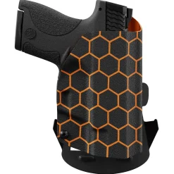 We The People Holsters Orange Honeycomb Custom Printed Holster - OWB Kydex Holster Online