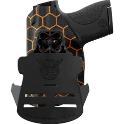 We The People Holsters Orange Honeycomb Custom Printed Holster - OWB Kydex Holster Online