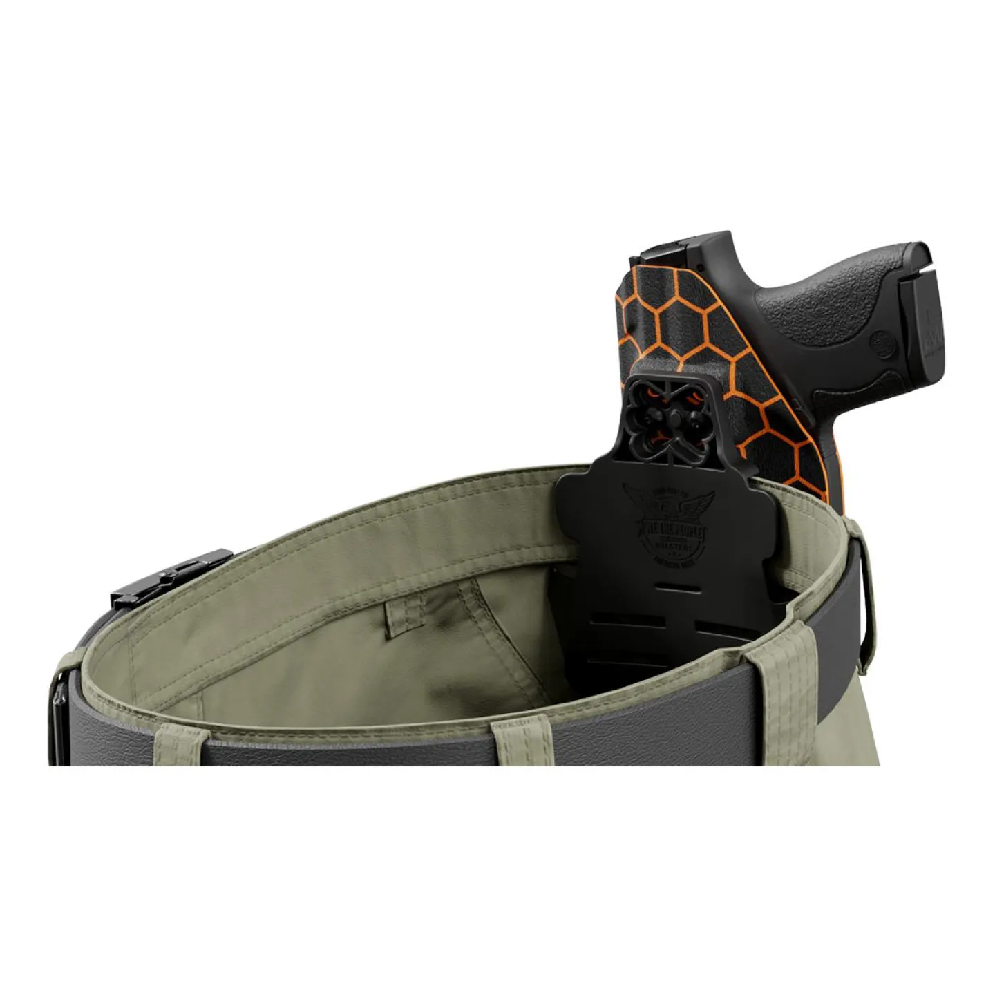 We The People Holsters Orange Honeycomb Custom Printed Holster - OWB Kydex Holster Online