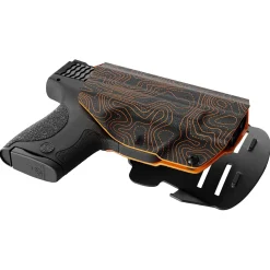 We The People Holsters Orange Topographic Map Custom Printed Holster - OWB Kydex Holster Clearance