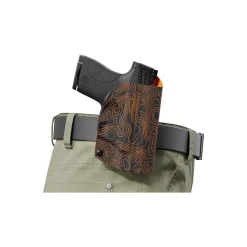 We The People Holsters Orange Topographic Map Custom Printed Holster - OWB Kydex Holster Clearance