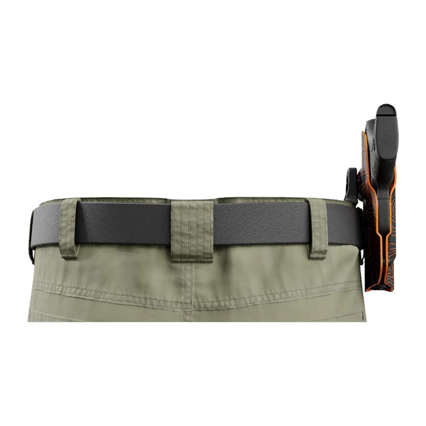 We The People Holsters Orange Topographic Map Custom Printed Holster - OWB Kydex Holster Clearance