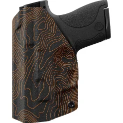 We The People Holsters Orange Topographic Map Custom Printed Holster - IWB Kydex Holster Best