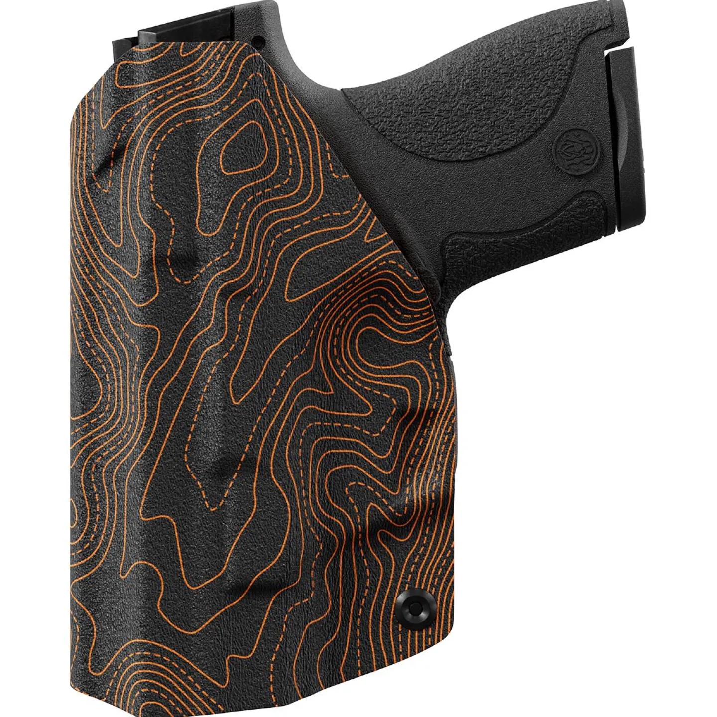 We The People Holsters Orange Topographic Map Custom Printed Holster - IWB Kydex Holster Best